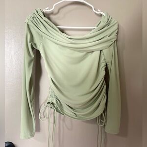 ZARA- Long sleeve shoulder shirt